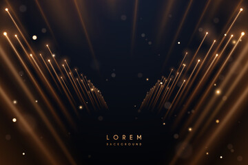 Wall Mural - abstract golden light rays background