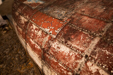 Rusty Metal Bottom Of A Rowing Boat