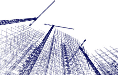 Concept of building construction site vector illustration
