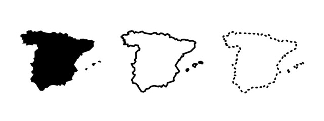 Poster - Spain maps isolated on a white background