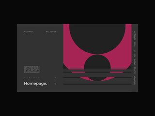 Abstract homepage background. Bauhaus, Modernism aesthetics. Minimal illustration brutalism inspired.