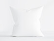 © vnmockup - white square pillow on white background, pillow mockup, 3d render