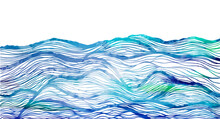 Sea Graphic Waves. Background Vector Illustration