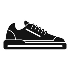 Sticker - Sneaker shoe icon simple vector. Run footwear