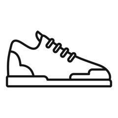 Canvas Print - Fashion sneaker icon outline vector. Sport shoe