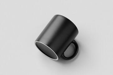 Poster - Black matte mug mockup.