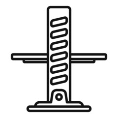 Poster - Mechanic car lift icon outline vector. Auto repair