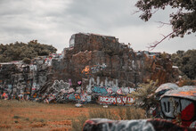 Quarry With Graffiti