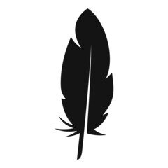 Canvas Print - Natural feather icon simple vector. Pen bird