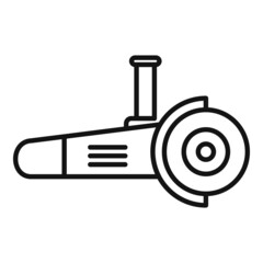 Poster - Polish grinding machine icon outline vector. Grinder tool