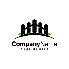 creative fence logo for business template