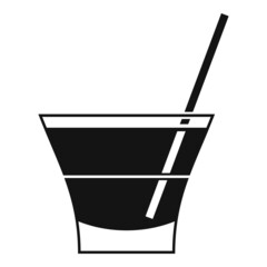 Sticker - Restaurant cocktail icon simple vector. Eat menu