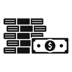 Canvas Print - Cash money icon simple vector. Finance payment