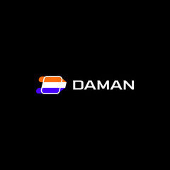 letter d dynamic racer logo design 