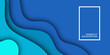 © RomixImage - Blue papercut background design concept