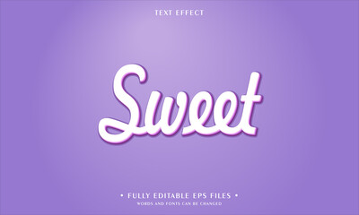 Sticker - Sweet style editable text effect