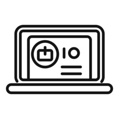 Poster - Laptop online store icon outline vector. Sale shop