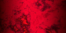 Abstract Red Grunge. Red Halloween Background With Copy Space For Your Text. Ready To Apply To Your Design. Vector Illustration. Red And Black Colors Abstract Hand Painted Fluid Art Texture. 