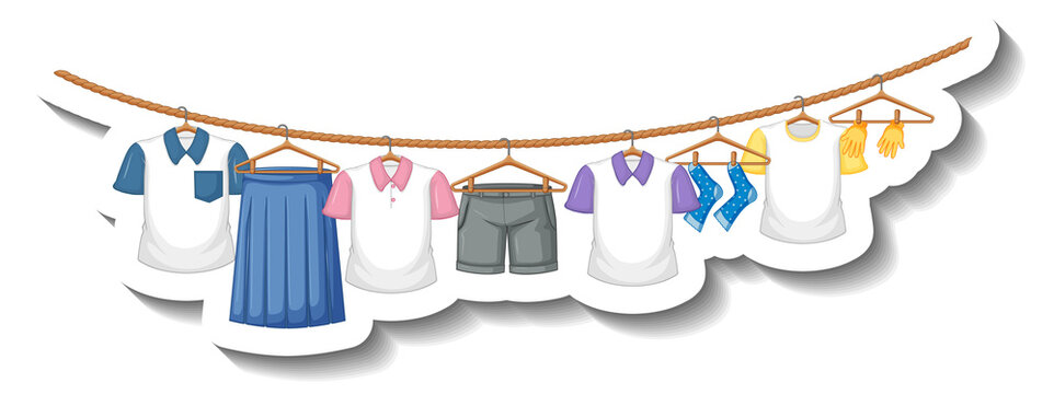 clothes hanging on clothesline