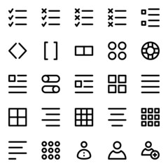 Outline icons for universal web & mobile.