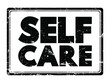 © dizain - Self Care text stamp, health concept background