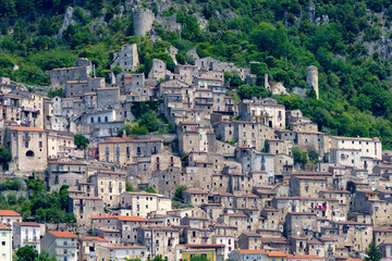 View of Pesche, old village in the Isernia province