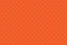 Seamless Pattern Of Orange Scales Abstract Vector Background