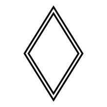 Rhombus Flat Icon Isolated On White Background