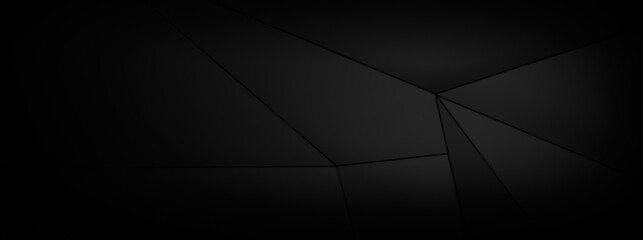 Fototapete - Dark background for wide banner with dark edges