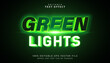 © Farhad - 3D Green Lights text effect - Editable text effect