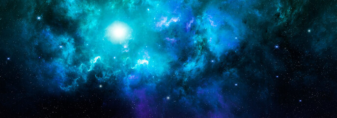 Wall Mural - deep space nebulae with bright stars