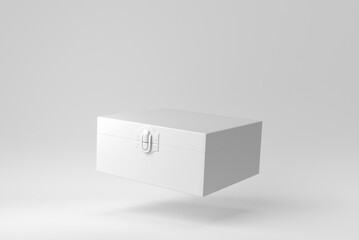 White box on white background. Design Template, Mock up. 3D render.