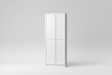 Wardrobe on white background. Design Template, Mock up. 3D render.