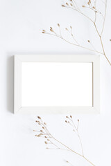 Wall Mural - empty horizontal photography frame with free space