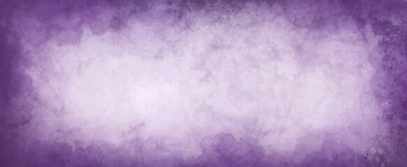 purple watercolor background on white paper, old texture parchment with vintage grunge in pastel color