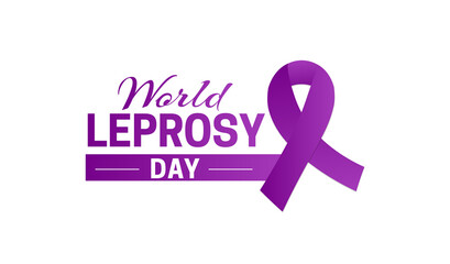 Wall Mural - World Leprosy Day Logo Icon on White Background