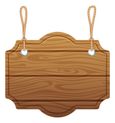 Wall Mural - signboard template in wild west style. empty wooden board