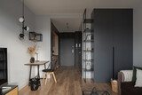 Fototapeta Boho - Stylish micro apartment for one