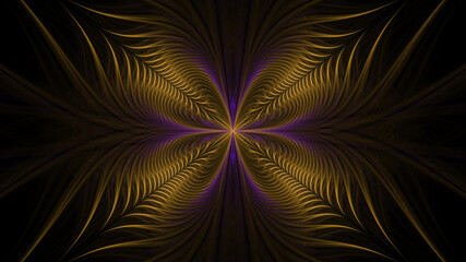 Wall Mural - 3d effect - abstract fractal pattern