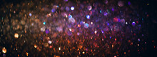 Background Of Abstract Glitter Lights. Purple And Blue
