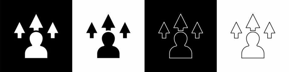 Set Web design and front end development icon isolated on black and white background. Vector