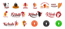 Shawarma Logo For Restaurants And Markets. Doner Kebab Logo Template. EPS10 Vector Illustration.