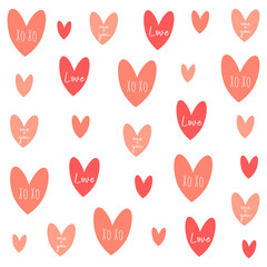 Wall Mural - Heart pattern. Love background Web	