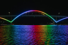 Rainbow Bridge Over River