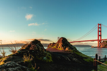 San Francisco Bay as seen from Fort Baker, in Marin County, Golden Gate National Recreation Area