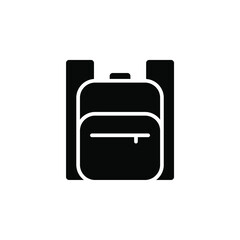 Wall Mural - Backpack, School, Rucksack, Knapsack Solid Icon, Vector, Illustration, Logo Template. Suitable For Many Purposes.