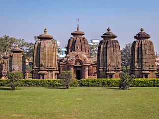 Uniquely carved complex of Siddheshwar temples consisting Jain,Buddhist and Hindu architecture, Bhubaneshwar,India.