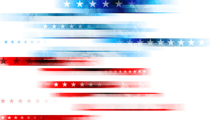 Wall Mural - USA colors, stars and stripes abstract grunge design. Independence Day modern vector background. Corporate concept american flag