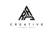 RAJ creative tringle three letters logo design