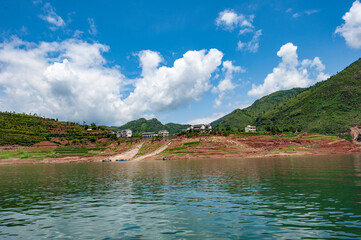 Wall Mural - Landscape of the Three Gorges of the Yangtze River in China